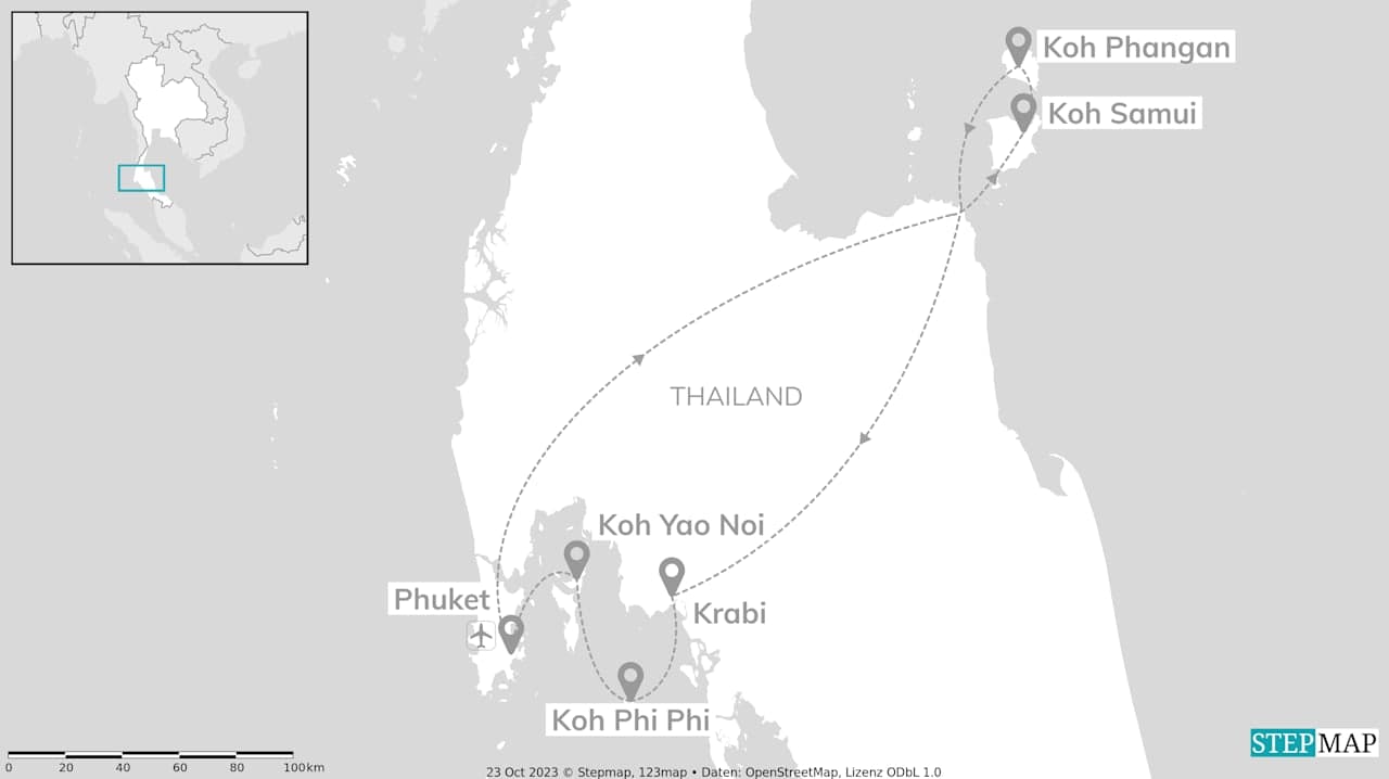Thailand Inselhopping: Von Koh Samui bis Koh Yao Noi